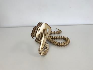 Cobra 3D Holzmodell als Laser Cut Puzzlel